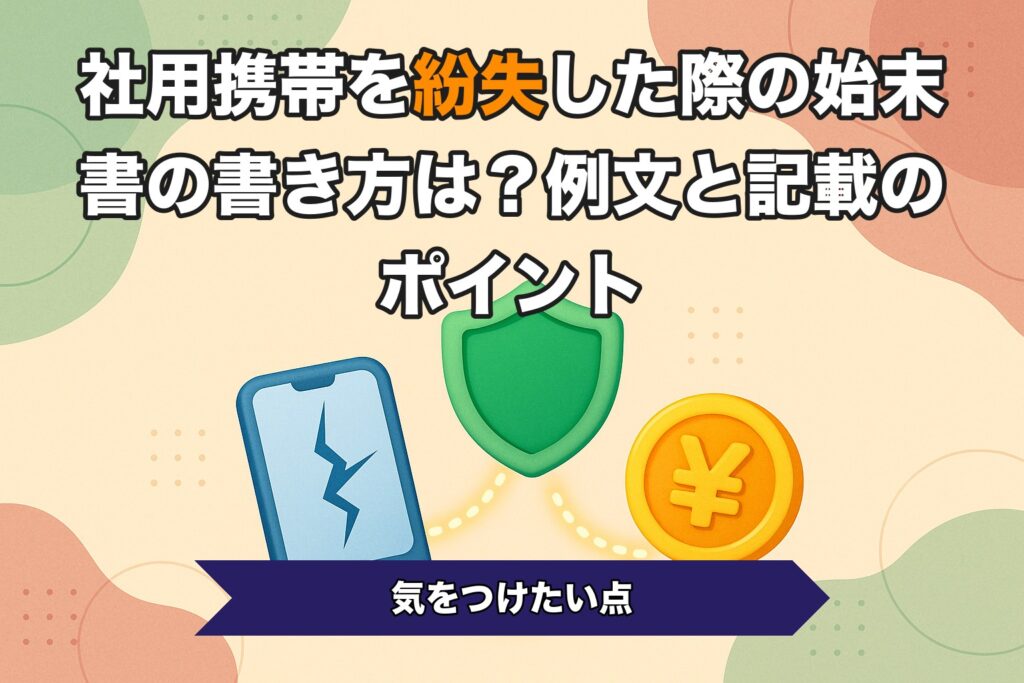 社用携帯を紛失した際の始末書の書き方は？例文と記載のポイント