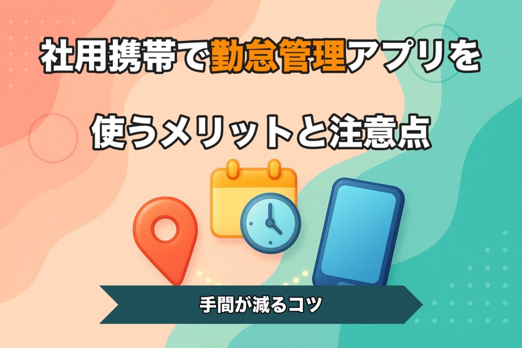 社用携帯で勤怠管理アプリを使うメリットと注意点